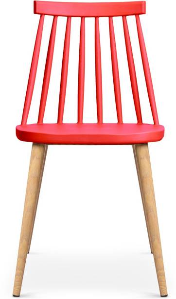 Finch Fox Scandinavian Chairs Stylish & Modern Furniture Plastic Chairs (Red) Plastic Dining Chair