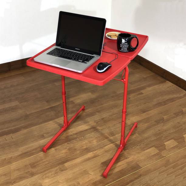TABLE MAGIC Red Table 2.0 Mat Finish Double Top Plastic Computer Desk