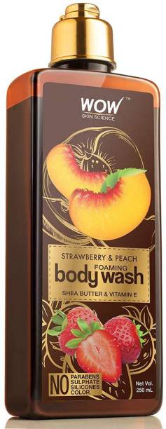WOW SKIN SCIENCE Strawberry & Peach Foaming Body Wash