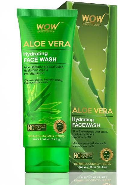 WOW SKIN SCIENCE Hydrating Aloe Vera  for Pimples, Dry & Oily Skin-Tube Face Wash