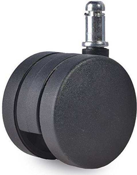 Finch Fox win Caster 75mm/11mm Wheel for Chair and Furniture (Black) - Set of 5 Pieces Swivel Furniture Caster