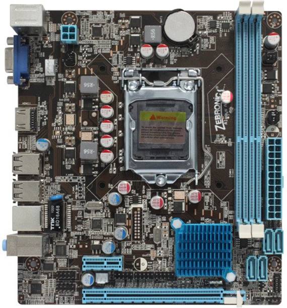 ZEBRONICS H61 Supported Socket 1155 RAM DDR3 LGA 1155Socket Micro-ATX Intel H61 Chipset DDR3 Motherboard for Desktop