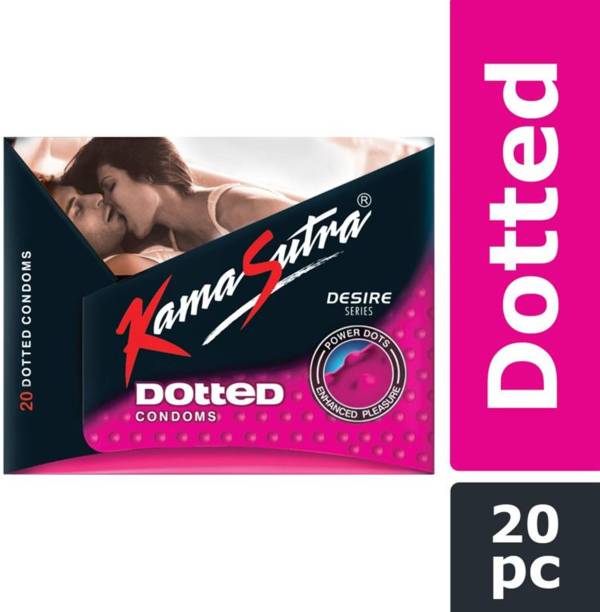 Kamasutra Desire Series Condoms for Men, Unique Power Dotted Texture, 20 Dotted Condoms Condom