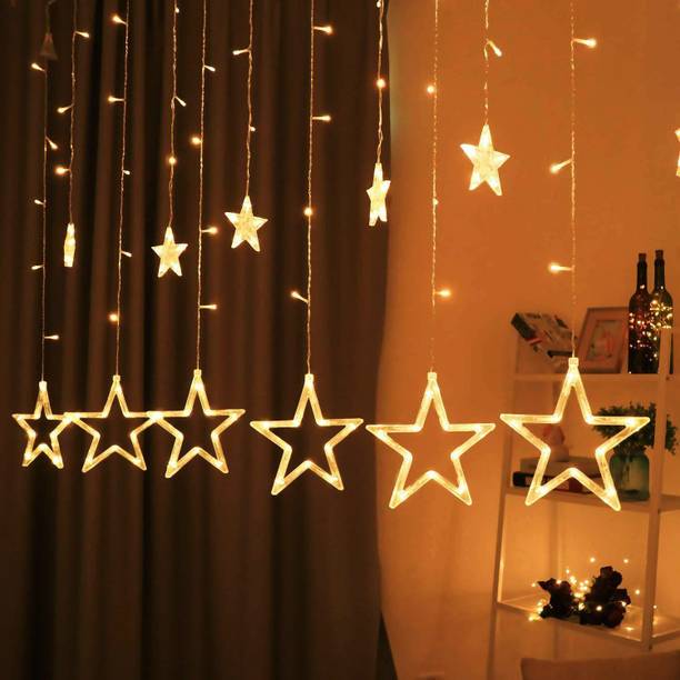 Errol 138 LEDs 2.51 m Yellow Flickering Star Rice Lights
