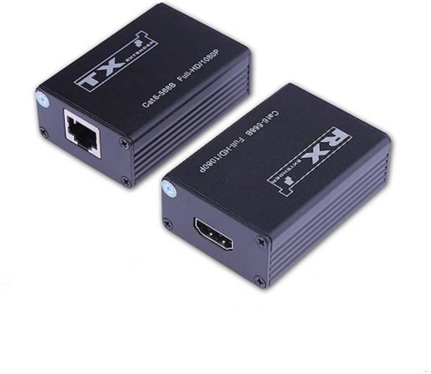 microware 1080P HDMI Extender by CAT 5E/CAT 6 RJ45 Ethernet 30m (1080p) Media Streaming Device