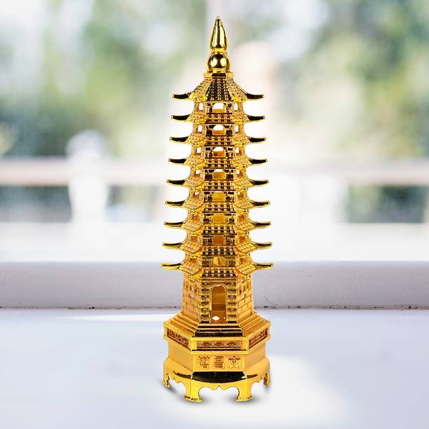 REIKI CRYSTAL PRODUCTS Vastu Metal Education Tower Feng Shui Remedy for Education and Academic Success for Children Decorative Showpiece  -  16 cm