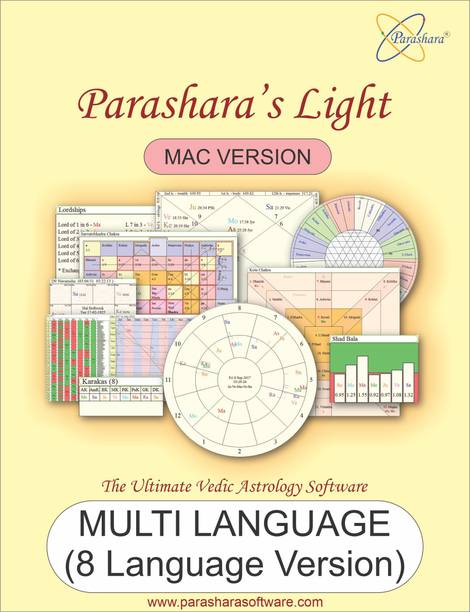Parashara Light 9.0 8 Language Version Mac Astrology Software (Professional Edition)