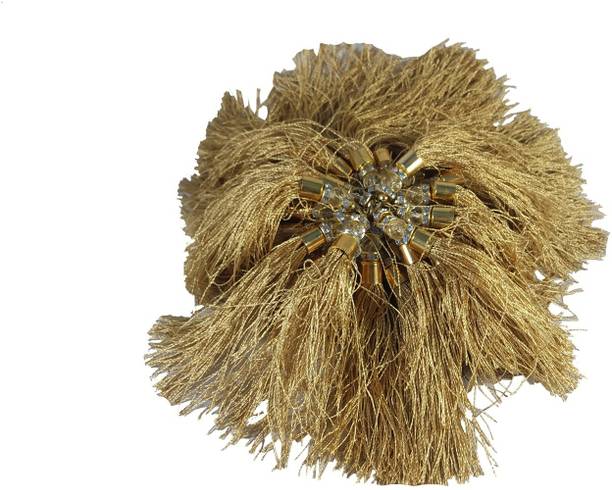 Uniqon CWG0107-04 (50 pcs Set,3"Long) Multi-Purpose Embroidery Material (Golden) Ethnic Hanging Tassels/Latkan for Saree,Suit,lehenga,dresses Embellishing,Craftworks, Decorations