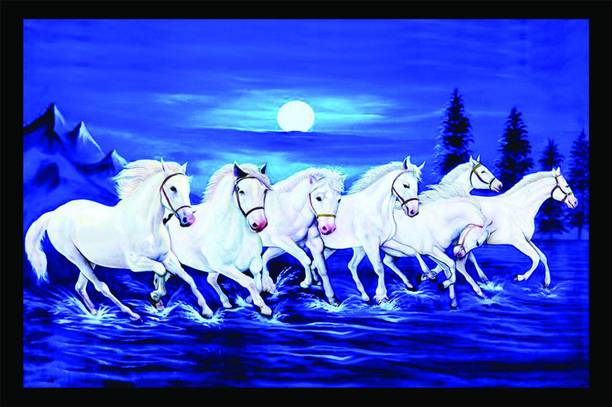 Seven Horse Running At Sunrise Fine Art Print