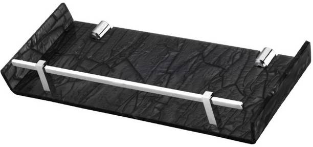NEW WARE Luxurious Acrylic Wall Mount Bathroom Shelf (Size - 12x5 Inch) (Black Colour) Acrylic Wall Shelf