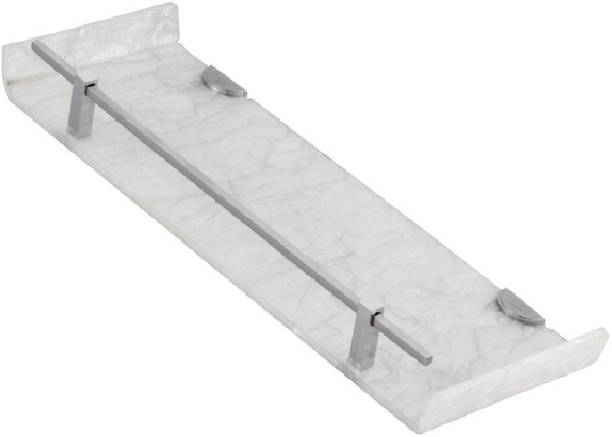 NEW WARE Stylish Acrylic Wall Mount Bathroom Shelf (Size - 15x5 Inch) (White Colour) Acrylic Wall Shelf
