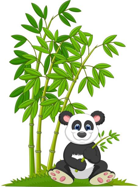 god & god's 61 cm panda on a tree bush 540 Self Adhesive Sticker