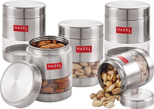 HAZEL Stainless Steel Transparent See Through Container  - 500 स्टील ग्रोसरी कंटेनर