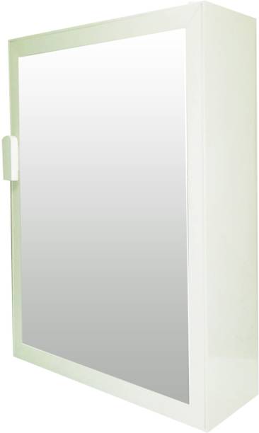 WINACO New Payal-1 Off White Bathroom Mirror Cabinet Acrylic Wall Shelf