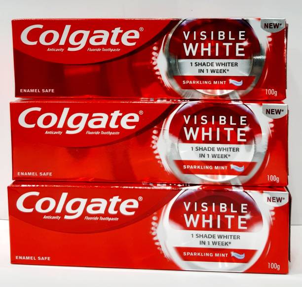 Colgate Visible White Toothpaste 100 gm ..(Pack of 3) Toothpaste