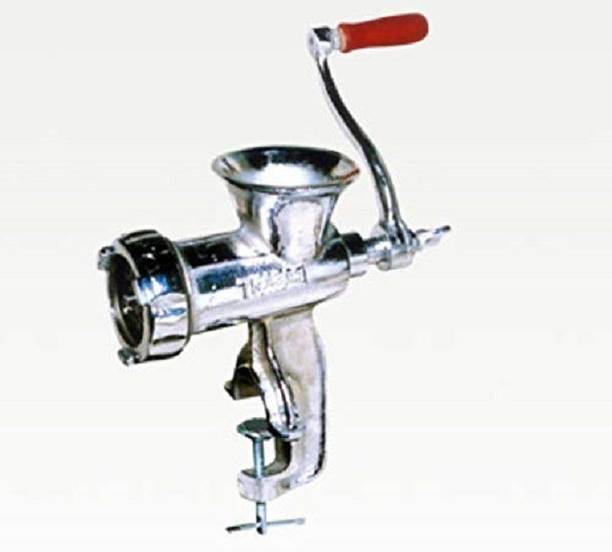 BRRL cast Iron Nikil Plated Manual Meat and Masala Mincer (10 Number) Chopper