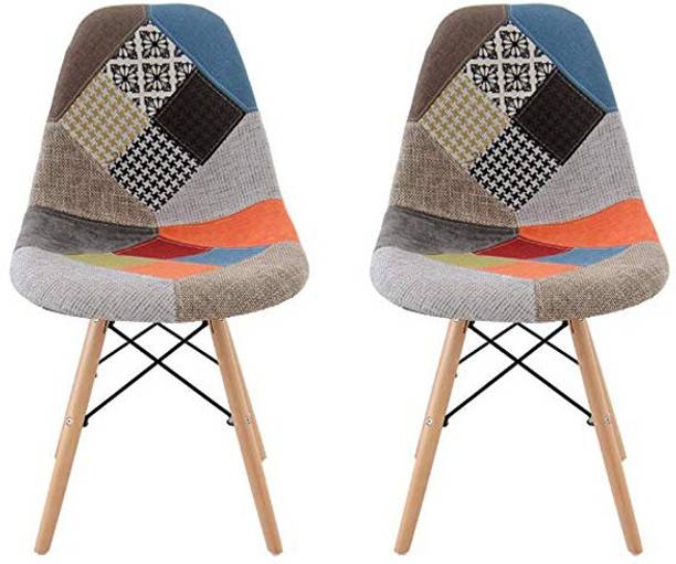 Urbancart Set Of 2 Stylish & Modern Furniture Patches Chair with Cushion for Cafeteria Seating/Dining Metal Living Room Chair