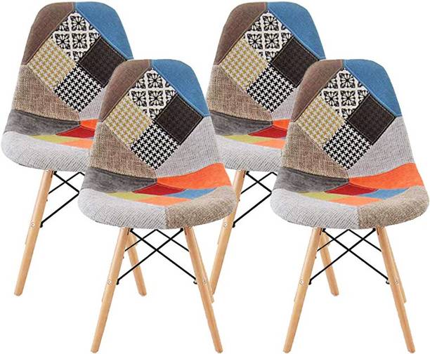 Urbancart Set Of 4 Stylish & Modern Furniture Patches Chair with Cushion for Cafeteria Seating/Dining Metal Living Room Chair