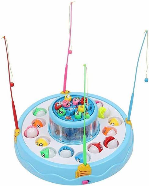 Tenmar Musical Fish Catching Game Big with 26 Fishes, 4 Pods & 3D Lights-528