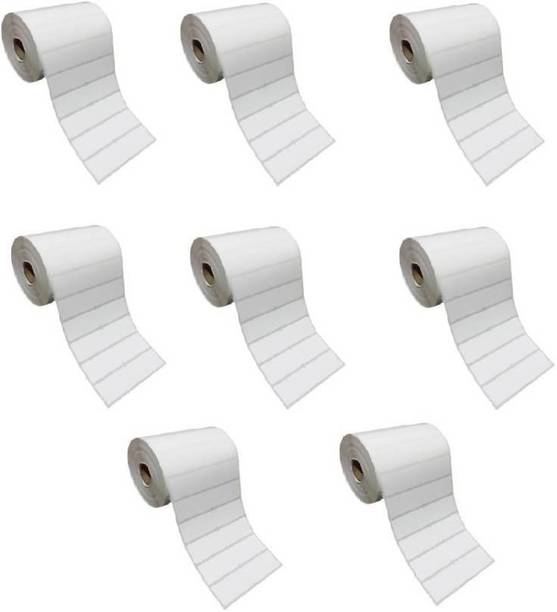 youlogic 50MMX38MM Barcode Label Self-adhesive Paper Label (White) 1ROLL 2000 LABELS - 2''up Pack of 8 Roll cromo Paper Label