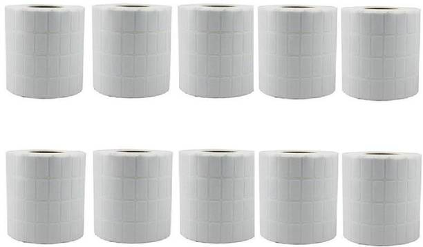 youlogic 25MMX14MM Barcode Label Self-adhesive Paper Label (White) 1ROLL 8000 LABELS Pack Of 10 Roll cromo Paper Label
