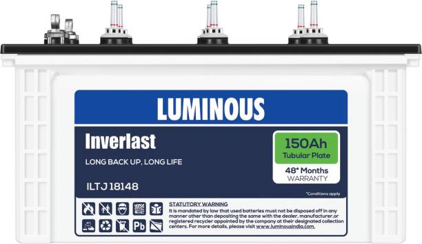 LUMINOUS ILTJ18148 150Ah Jumbo Tubular Inverter Battery