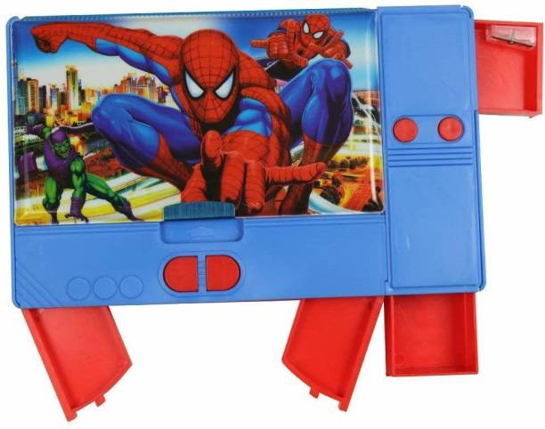 TECHNOCHITRA Spider Print Jumbo Pencil Box for Boys Art Plastic Pencil Box