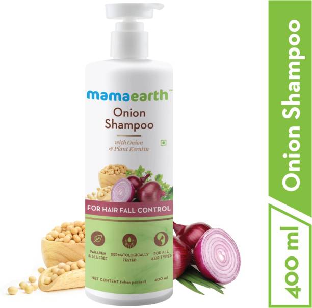 MamaEarth Onion Hair Fall Shampoo for Hair Growth & Hair Fall Control, with Onion Oil & Plant Keratin