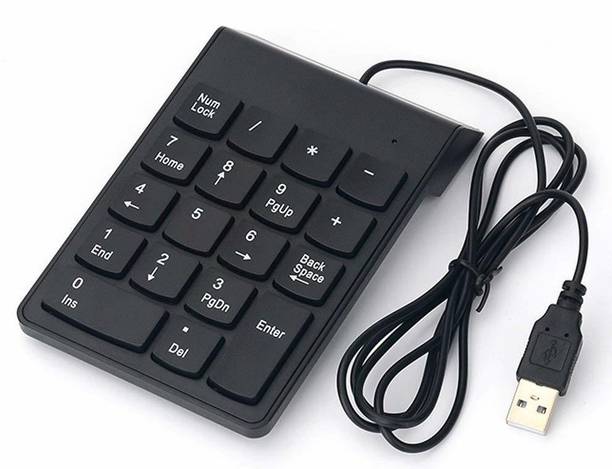 C Computer Cables USB 2.0 Wired Numeric Keypad Slim Mini Number Pad Digital Keyboard 18 Keys for iMac/Mac Pro/MacBook/MacBook Air/Pro Laptop PC... Wired USB Thumb-size Multi-device Keyboard Compatible with Desktop, Laptop, Mac