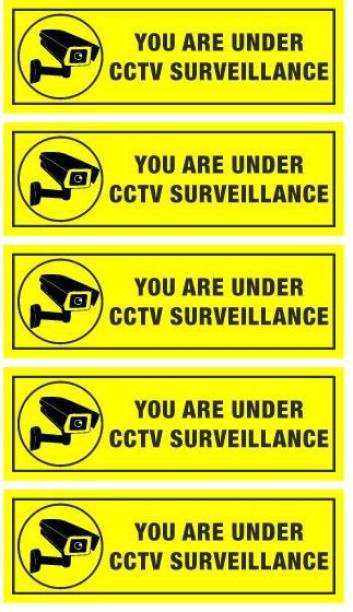 Giant Innovative You are under CCTV Surveillance Pack of 5 Emergency Sign