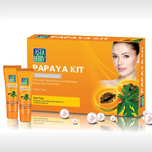 ASTABERRY Papaya Kit Mini Facial Kit - Removes Pigmentation And Blemishes
