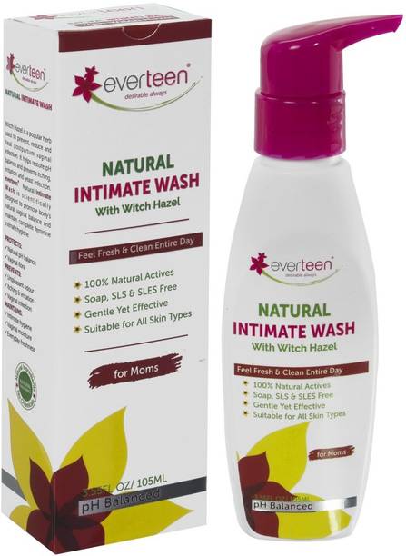everteen Witch Hazel Natural Intimate Wash for Feminine Hygiene in Moms – 1 Pack (105 ml) Intimate Wash