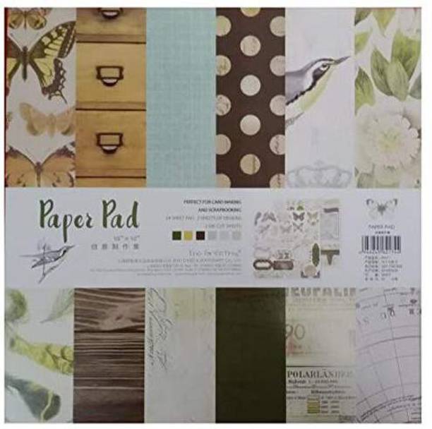 MOREL (10''x10'') DIY SCRAPBOOK MATERIAL / PRINTEDPAPERS FOR ART N CRAFT AND GREETING CARDS (24 PATTERNED SHEETS + 2 DIE CUT SHEETS) UNRULED 10 INCH 75 gsm Craft paper