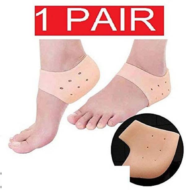shivay Heel anti- Crack Sets Soft Heel Support (Orange ) Ankle Support (Orange) Heel Support