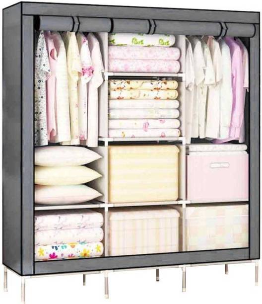 MEZIRE 6 + 2 Shelves 3 Door 88130 PP Collapsible Wardrobe