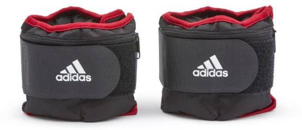 ADIDAS Adjustable Ankle Weights - 2kg Black, Red Ankle Weight, Wrist Weight