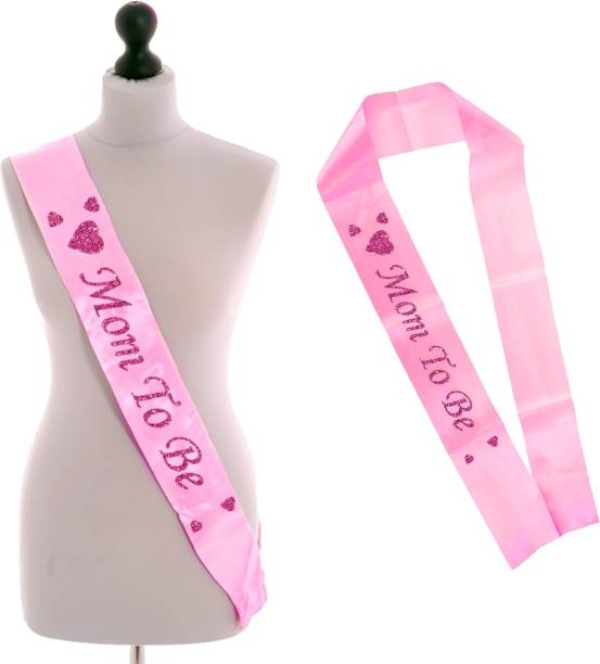 Party Propz Mom to Be Sash For Baby Shower (Pink)