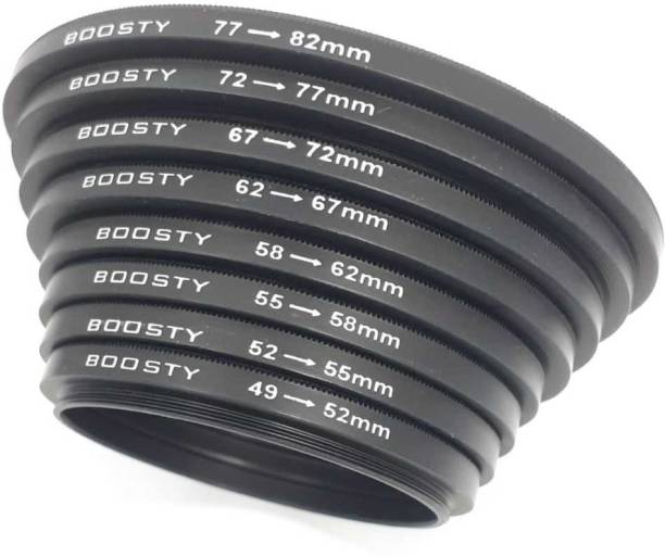 BOOSTY 49mm-82mm Lens Stepping Ring,Include 8 Stepping Rings 49mm-52mm, 52mm-55mm, 55mm-58mm, 58mm-62mm, 62mm-67mm, 67mm-72mm, 72mm-77mm,77mm-82mm Stepping Rings Set 49mm-82mm Lens Stepping Ring,Include 8 Stepping Rings 49mm-52mm, 52mm-55mm, 55mm-58mm, 58mm-62mm, 62mm-67mm, 67mm-72mm, 72mm-77mm,77mm-82mm Stepping Rings Set Step Up Ring