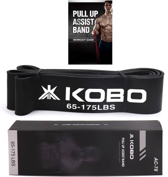 KOBO AC-78 Power Loop Pull Up Assist Bands 41" Long for Stretching with Workout Guide Resistance Band