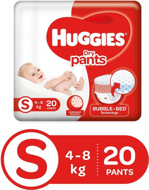 Huggies Dry Pant Diapers with Bubble Bed Technology - S