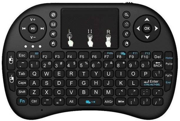 SrO Mini Wireless 2.4Ghz Keyboard Air Mouse with Touchpad Mouse Smart Connector, Wireless, Bluetooth Handheld Multi-device Keyboard Compatible with Desktop, Laptop, Mac