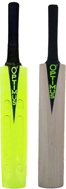 Optimus Cricket Scoop Bat Himachal Willow Full Size For Tennis Ball-No Leather Ball Poplar Willow Cricket  Bat For 15+ Yrs
