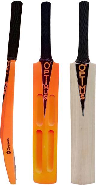 Optimus Cricket Scoop Bat Kashmir Willow Full Size For Tennis Ball-No Leather Ball Kashmir Willow Cricket  Bat