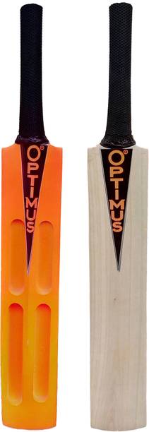 Optimus ® Neon Cricket Scoop Bat Himachal Willow Full Size For Tennis Ball-No Leather Ball Poplar Willow Cricket  Bat For 15+ Yrs