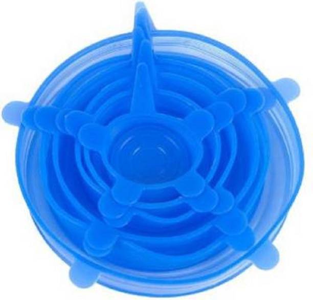 NKZ Silicone Reusable Dishwasher Microwave and Freezer Safe Lids 2.6 inch Lid Set, Pack of 6