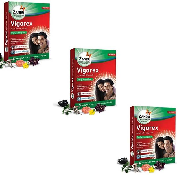 ZANDU Vigorex Gold Ayurvedic Daily Energizer- 10 capsules (pack of 3) (30 No)