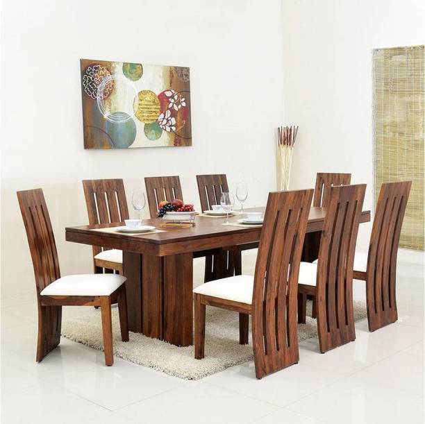 Kendalwood Furniture Primum Quality Dining Table and 8 chair with Cushions Solid Wood 8 Seater Dining Set