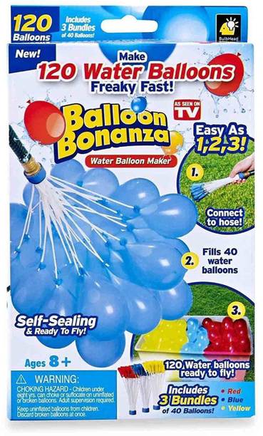 QUIT-X Solid ™ Water Balloons for Holi, Pack of 111, Easy to fill, 60 Seconds Balloon