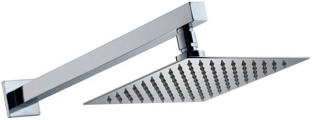 AMJ 4X4 (4") Premium quality Stainless Steel UltraSlim Square Rain Shower Head with 9 inch square arm शावर हैड