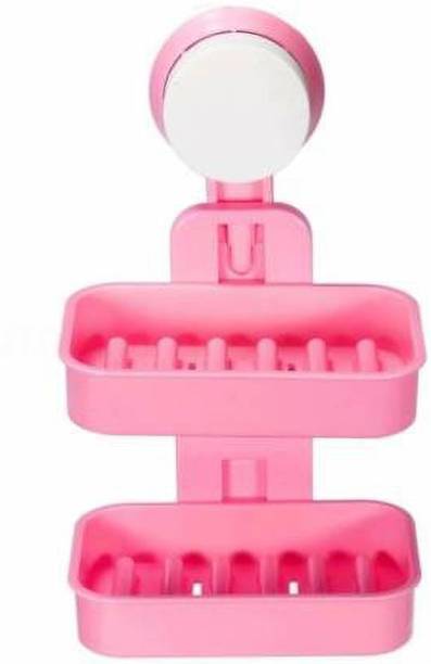 MOHAK Plastic Double Layer Soap Storage Holder Box